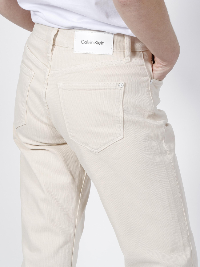 Jean mom ankle beige femme - Calvin Klein