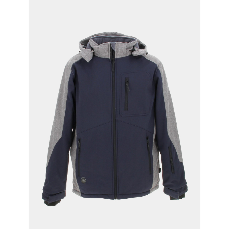 Veste de ski glacier bleu marine/gris homme - Eldera Sportswear