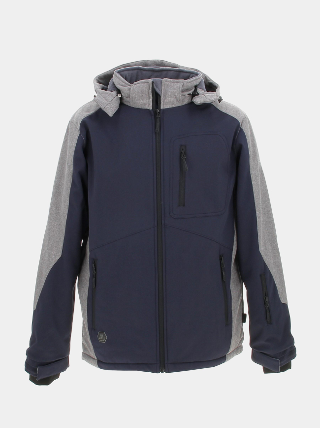 Veste de ski glacier bleu marine/gris homme - Eldera Sportswear