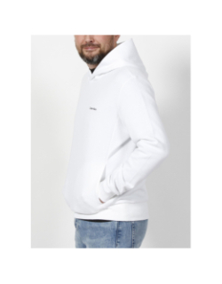 Sweat à capuche micro logo blanc homme - Calvin Klein