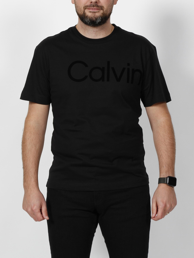 T-shirt flock logo noir homme - Clavin Klein