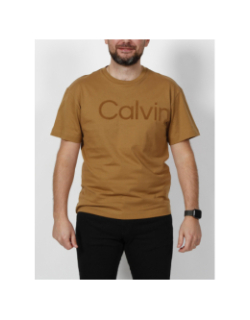 T-shirt flock logo marron homme - Clavin Klein