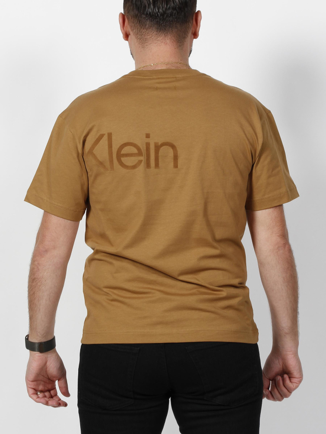 T-shirt flock logo marron homme - Clavin Klein