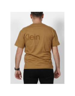 T-shirt flock logo marron homme - Clavin Klein