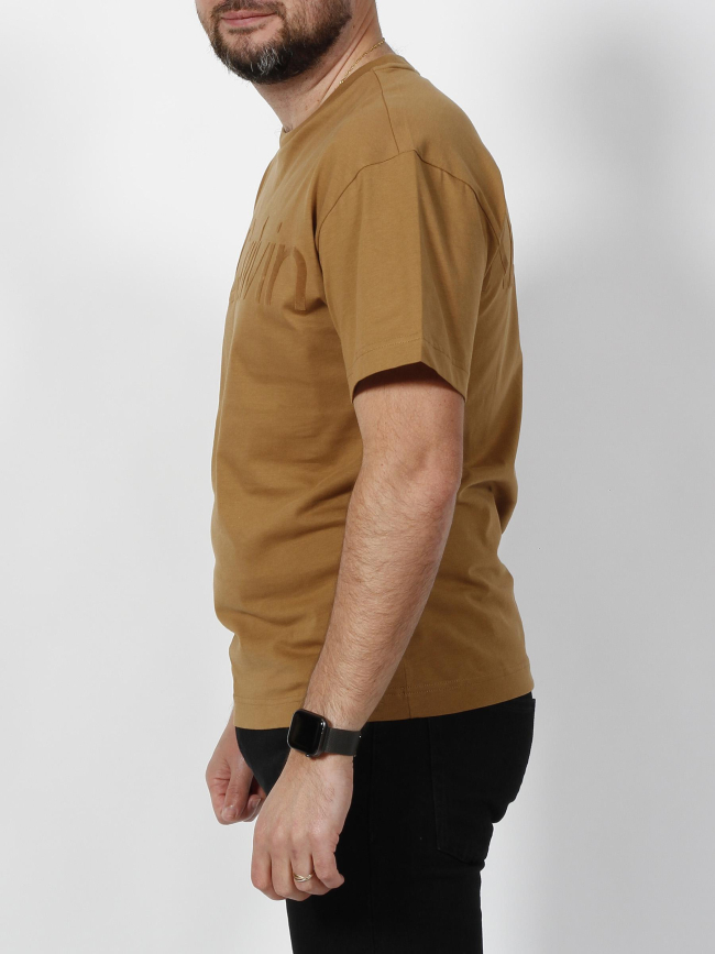 T-shirt flock logo marron homme - Clavin Klein