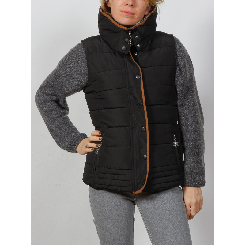 Doudoune sans manche mary noir femme - Angele Sportswear