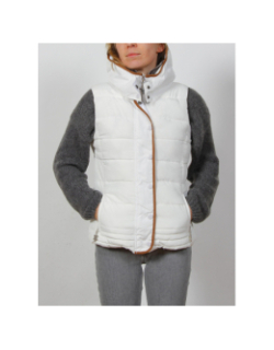 Doudoune sans manche mary blanc femme - Angele Sportswear