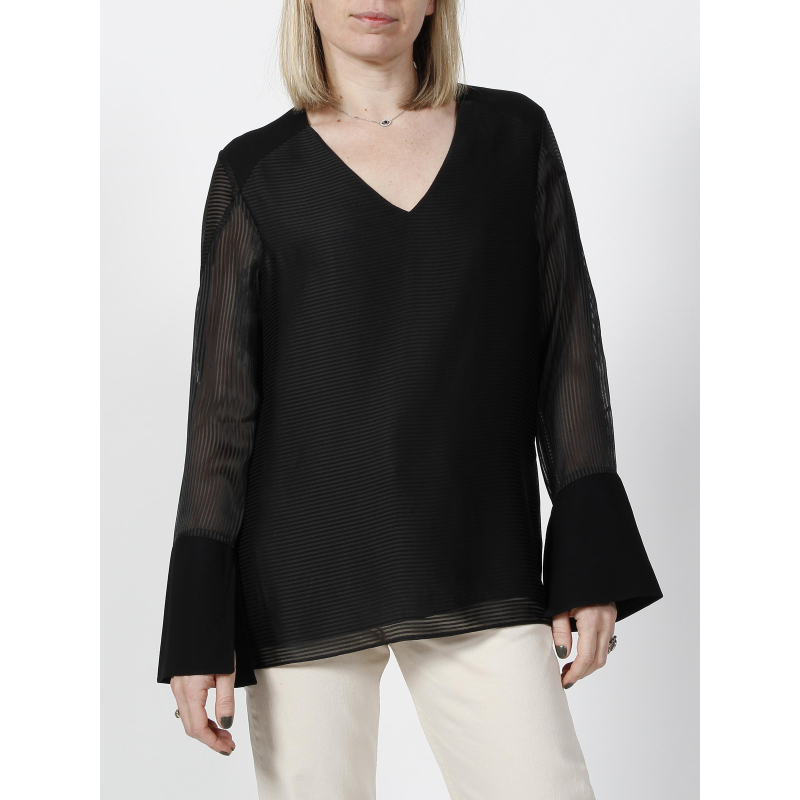 Blouse fluide blusa noir femme - Armani Exchange