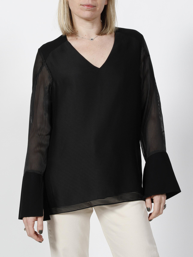 Blouse fluide blusa noir femme - Armani Exchange