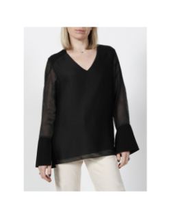 Blouse fluide blusa noir femme - Armani Exchange