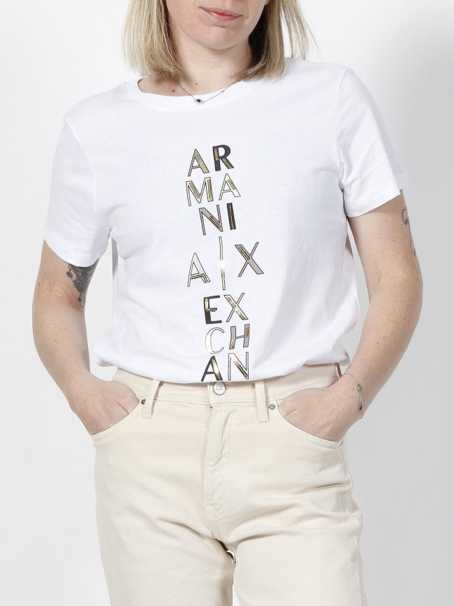 T-shirt optic blanc femme - Armani Exchange