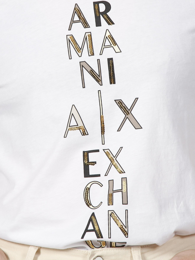 T-shirt optic blanc femme - Armani Exchange