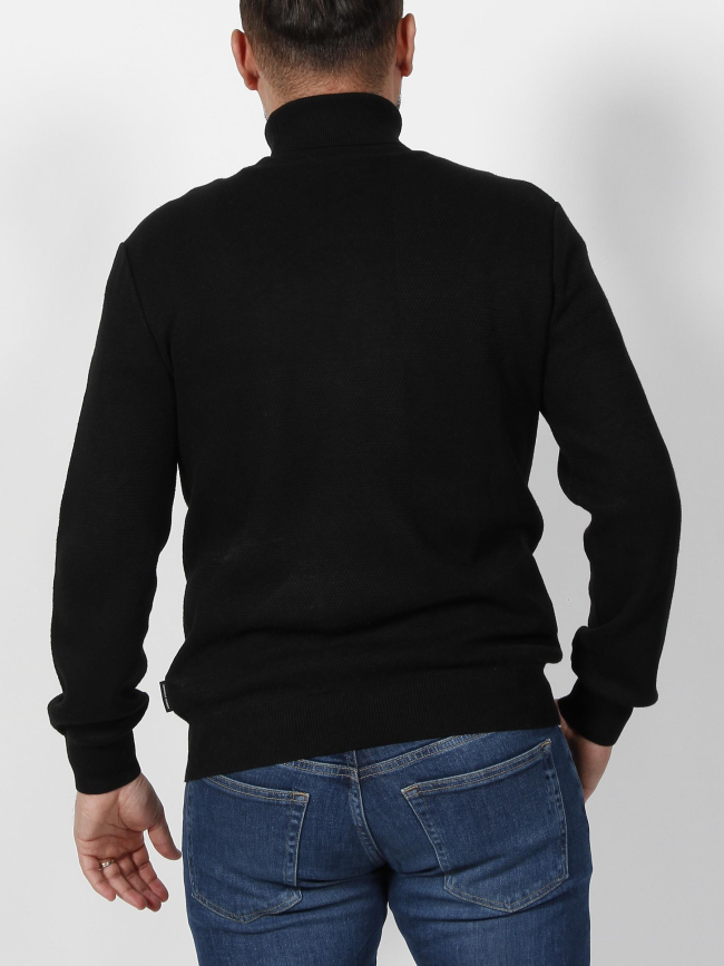 Pull texture uni noir homme - Armani Exchange