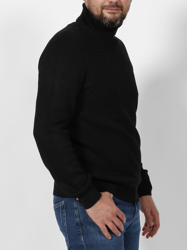 Pull texture uni noir homme - Armani Exchange