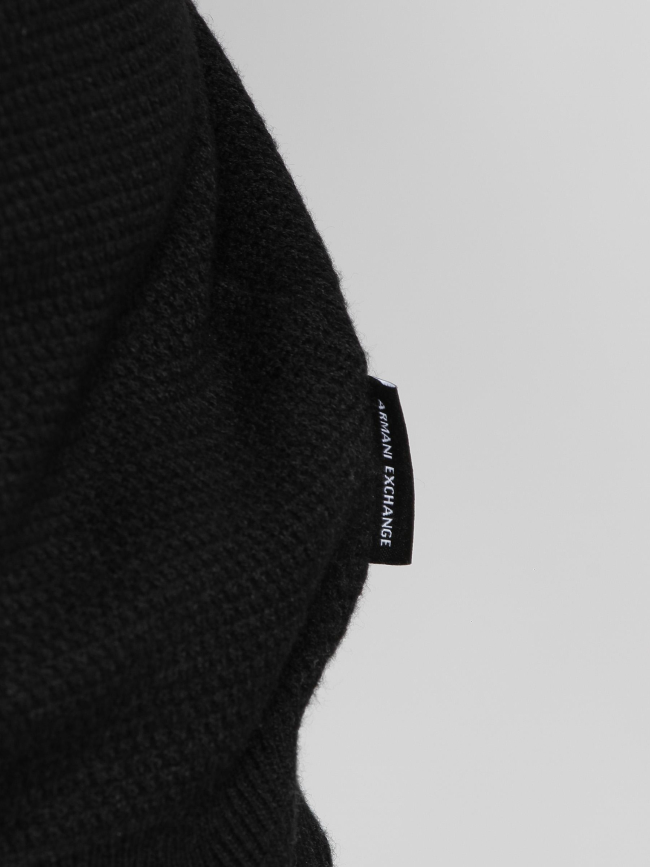 Pull texture uni noir homme - Armani Exchange