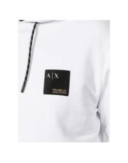 Sweat à capuche felpa blanc homme - Armani Exchange