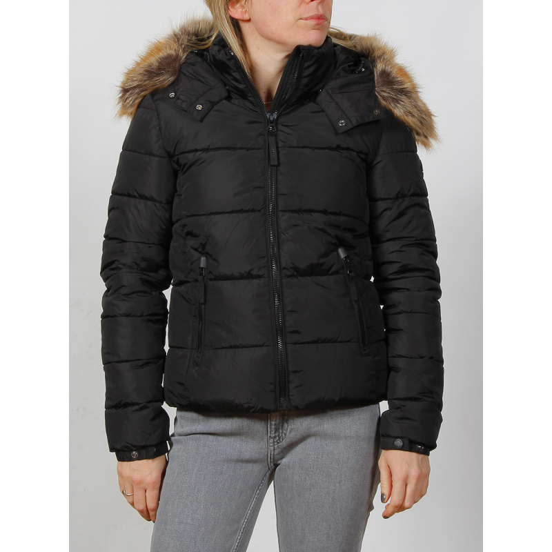 Doudoune code fuji luxe noir femme - Superdry