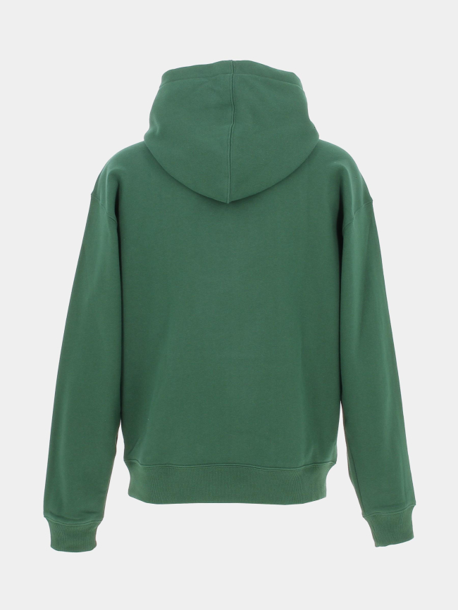 Sweat à capuche logo rond vert homme - Lacoste