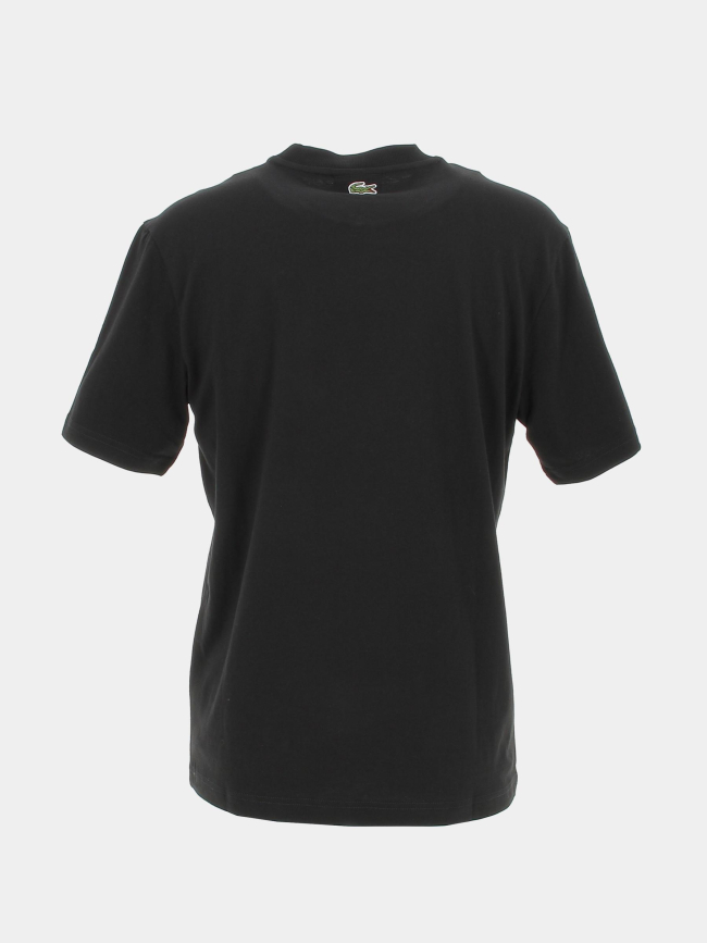 T-shirt imprimé logo rond noir homme - Lacoste