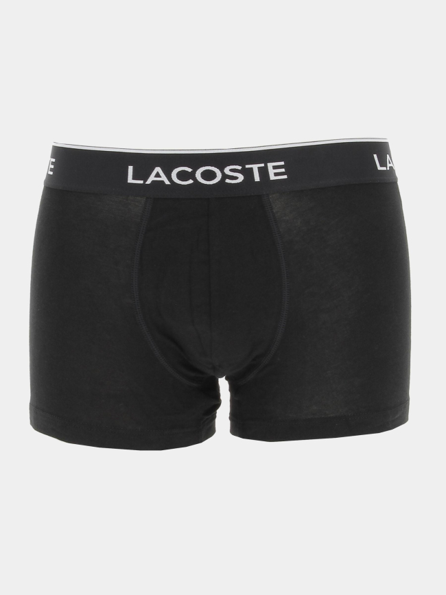 Pack 3 boxers court uni noir homme - Lacoste