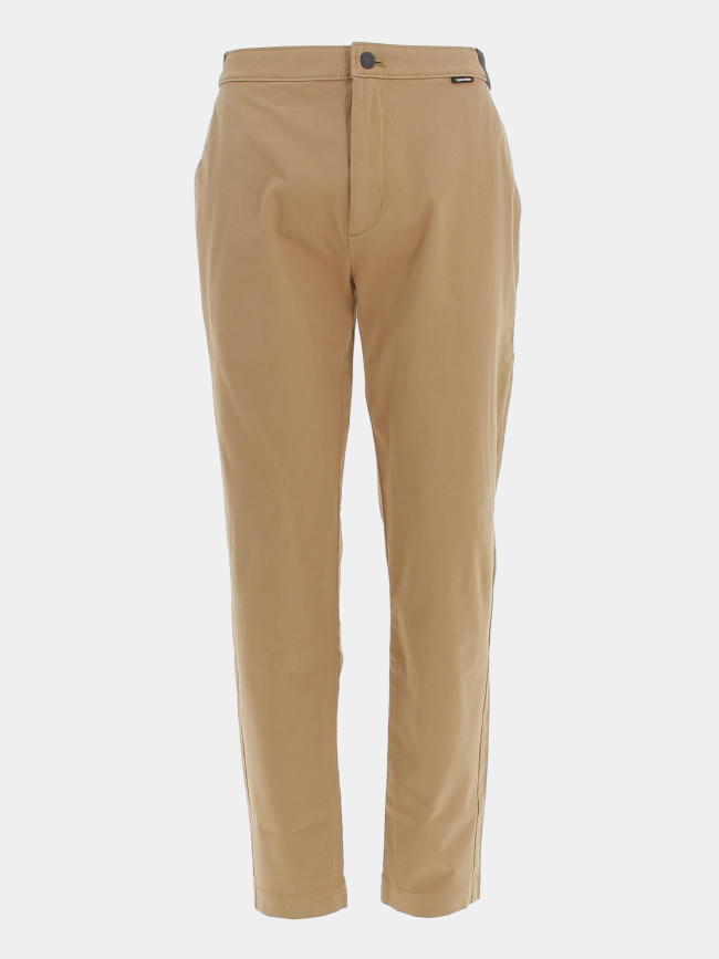 Pantalon modern twill cropped marron homme - Calvin Klein