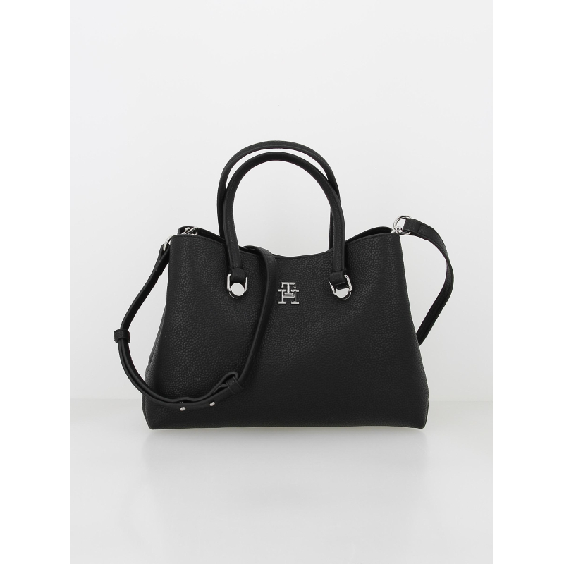 Sac à main emblem satchel noir femme - Tommy Hilfiger