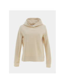 Sweat à capuche micro logo beige femme - Calvin Klein