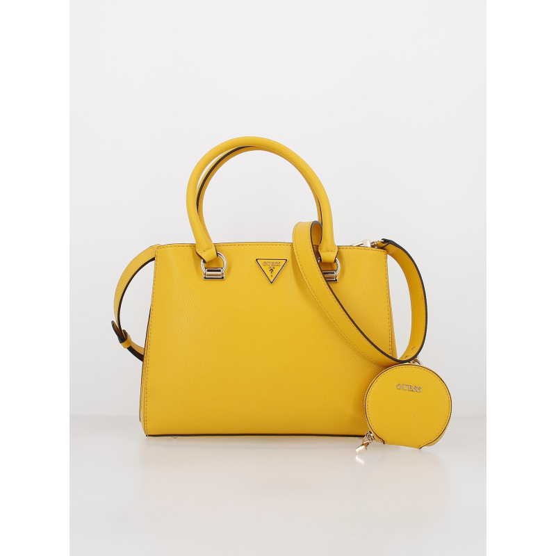 Sac à main eco alexie girlfriend satchel jaune femme - Guess