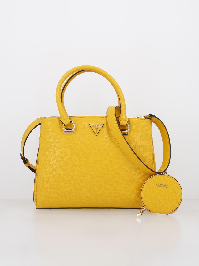 Sac à main eco alexie girlfriend satchel jaune femme - Guess