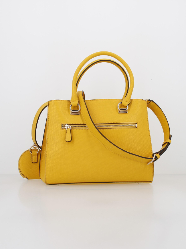 Sac à main eco alexie girlfriend satchel jaune femme - Guess