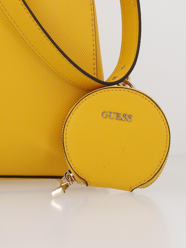 Sac à main eco alexie girlfriend satchel jaune femme - Guess