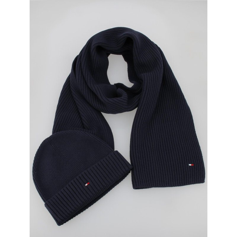 Coffret écharpe bonnet bleu marine homme - Tommy Hilfiger