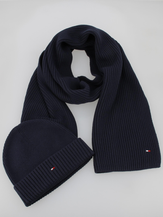 Coffret écharpe bonnet bleu marine homme - Tommy Hilfiger