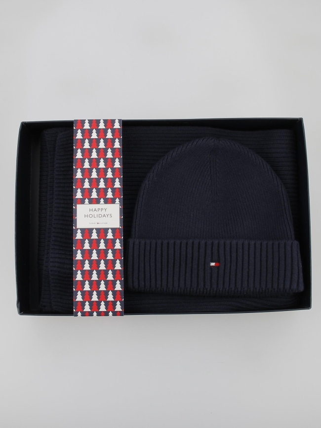 Coffret écharpe bonnet bleu marine homme - Tommy Hilfiger