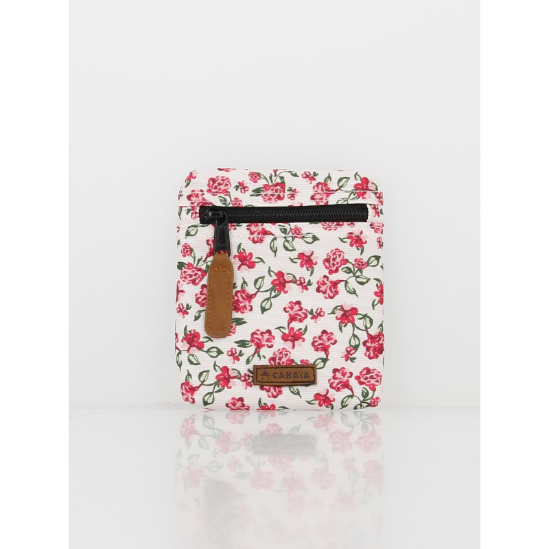 Pochette mini oxford street blanc/rose - Cabaïa