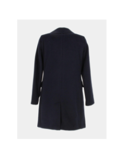 Manteau long laine melangé bleu marine femme - Tommy Hilfiger