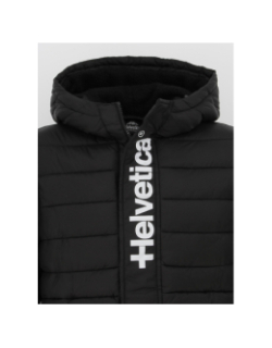 Veste bi-matière matelassé noir homme - Helvetica