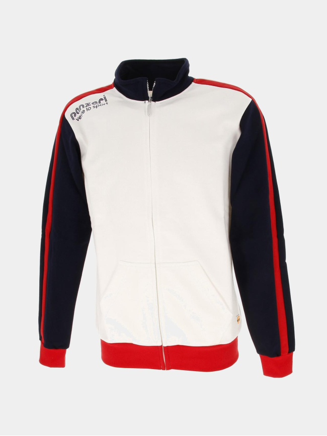 Sweat zippé energy B blanc homme - Panzeri