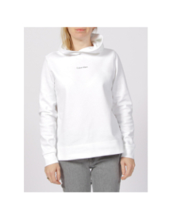 Sweat à capuche micro logo blanc femme - Calvin Klein