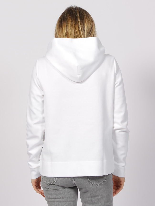 Sweat à capuche micro logo blanc femme - Calvin Klein