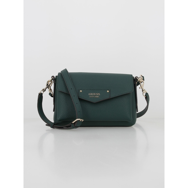 Sac bandoulière eco brenton flap vert femme - Guess