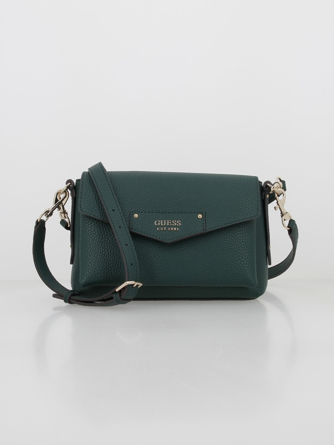 Sac bandoulière eco brenton flap vert femme - Guess