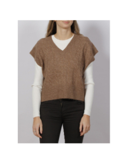 Pull sans manche melody marron femme - Only