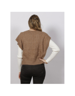 Pull sans manche melody marron femme - Only