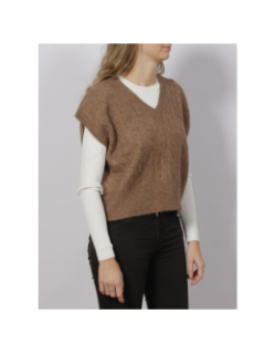 Pull sans manche melody marron femme - Only