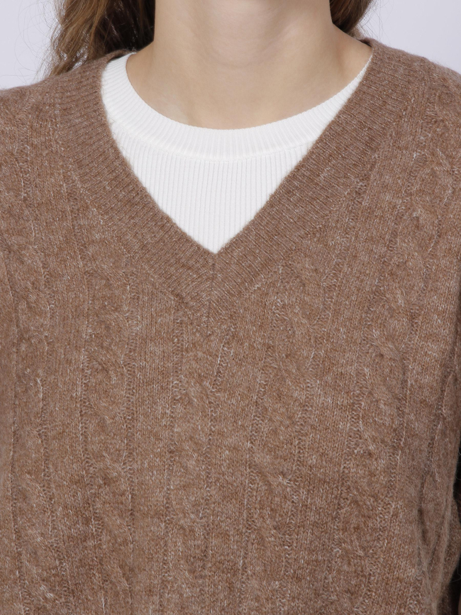 Pull sans manche melody marron femme - Only