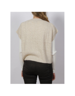 Pull sans manche melody beige femme - Only