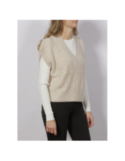 Pull sans manche melody beige femme - Only