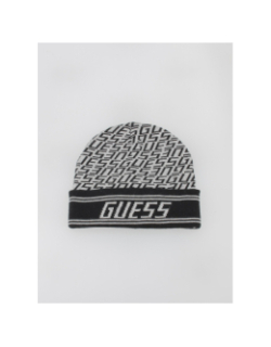 Bonnet allover jacquard gris homme - Guess