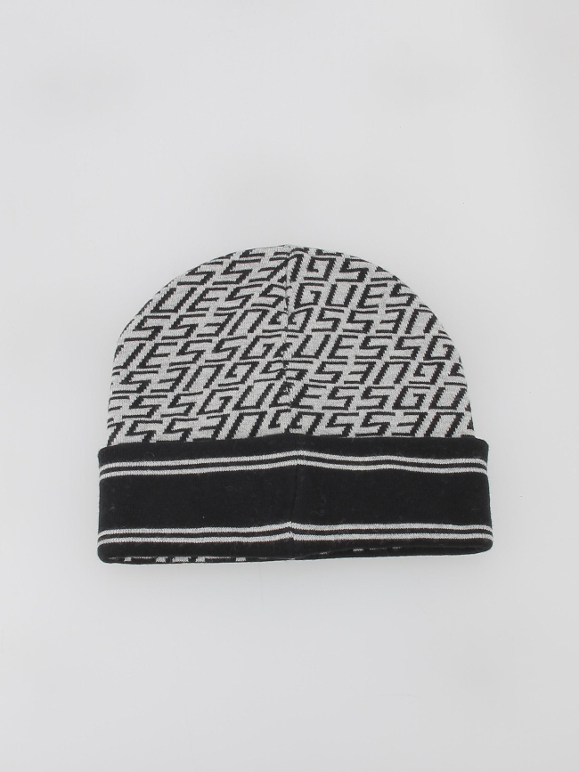 Bonnet allover jacquard gris homme - Guess